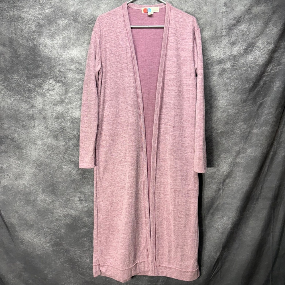 Free People FP Beach Long Open Front Cardigan Duster Womens XS Heathered Mauve